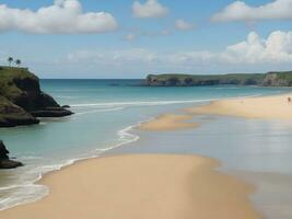 beach beautiful close up image ai generated photo