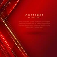 Abstract red and gold lines background vector