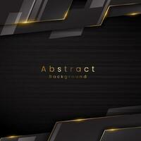 Black background with layered abstract shape vector