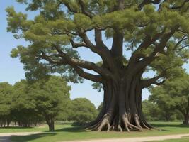 tree beautiful close up image ai generated photo