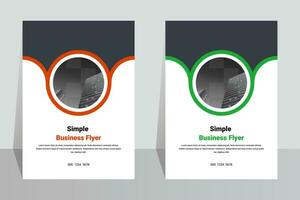 Creative business company A4 flyer template vector