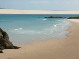 playa hermosa cerca arriba imagen ai generado foto