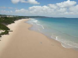 playa hermosa cerca arriba imagen ai generado foto