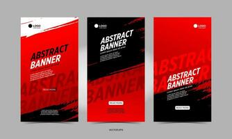 abstract banner design template set vector