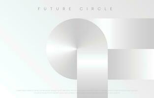 Modern Abstract Silver or White Gray Circles Background Elegant Futuristic Shape Design. Monochrome Concept Vector Illustration. Round Shape