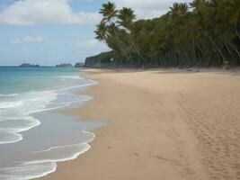 playa hermosa cerca arriba imagen ai generado foto