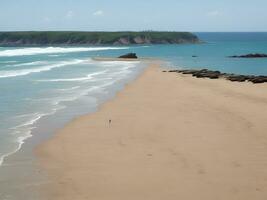 playa hermosa cerca arriba imagen ai generado foto