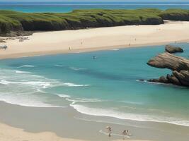 beach beautiful close up image ai generated photo