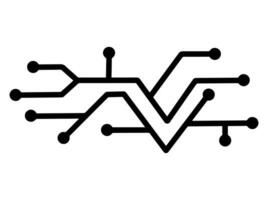 Futuristic Tech Line Border vector