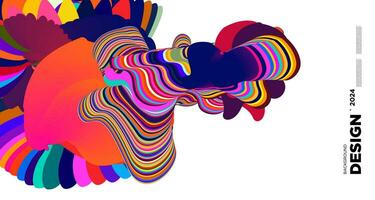 Vector colorful abstract psychedelic liquid and fluid background pattern