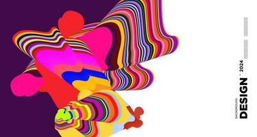 Vector colorful abstract psychedelic liquid and fluid background pattern