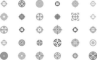 Weapon sight set. Military vactor target collection. Force army icon for game design. vector