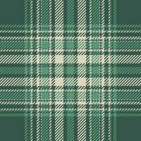 Plaid check pattern in green color. Seamless fabric texture. Tartan textile print. vector