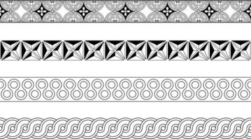 Seamless meander pattern strip vector