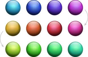 Set of multi colored balls. Design element. Vector illustration.