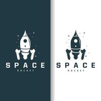 Space Rocket Logo Design, Space Vehicle Technology Vector, Simple Templet Modern Illustration vector