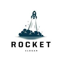 Space Rocket Logo Design, Space Vehicle Technology Vector, Simple Templet Modern Illustration vector