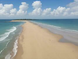 playa hermosa cerca arriba imagen ai generado foto