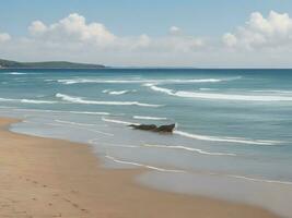 beach beautiful close up image ai generated photo