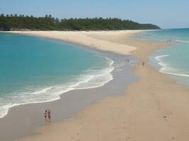 playa hermosa cerca arriba imagen ai generado foto