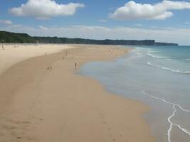 playa hermosa cerca arriba imagen ai generado foto