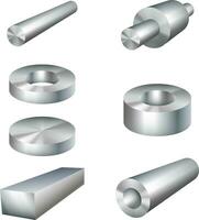 steel products metal parts vector