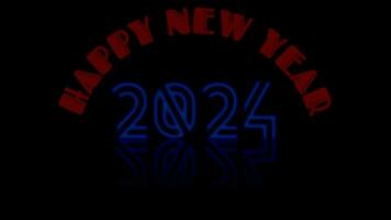 Animated video with the theme happy new year 2024.