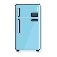Refrigerator Vector Flat Illustration. Perfect for different cards, textile, web sites, apps