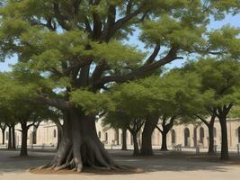 árbol hermosa cerca arriba imagen ai generado foto