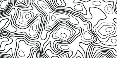 Topographic Map. Topographic Background. Topography Map Line. Black and White Pattern of Lines and Curves vector