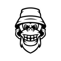 Ape Bucket hat vector