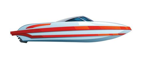 Speed boat or motor boat vector illustration isolated on white background
