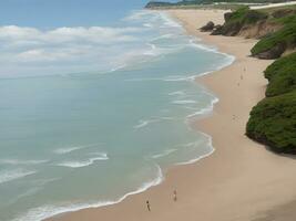 playa hermosa cerca arriba imagen ai generado foto