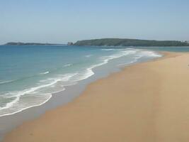 playa hermosa cerca arriba imagen ai generado foto