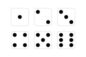 Dice flat cubes with dots vector