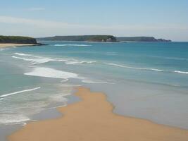 playa hermosa cerca arriba imagen ai generado foto