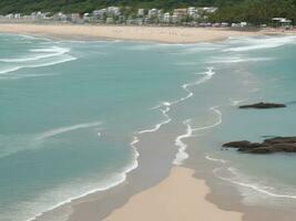 playa hermosa cerca arriba imagen ai generado foto