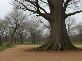 tree beautiful close up image ai generated photo
