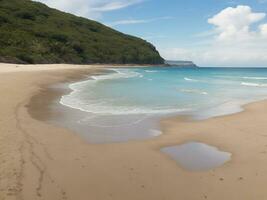 playa hermosa cerca arriba imagen ai generado foto