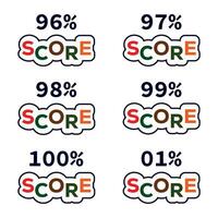 Vector score sign designed 96 to 01 percent catch.