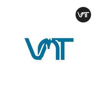 letra vmt monograma logo diseño vector