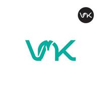 letra vmk monograma logo diseño vector