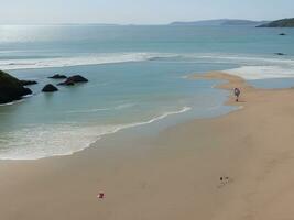 playa hermosa cerca arriba imagen ai generado foto