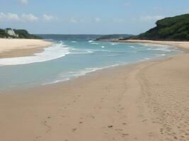 playa hermosa cerca arriba imagen ai generado foto