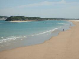 playa hermosa cerca arriba imagen ai generado foto