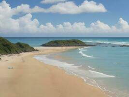 playa hermosa cerca arriba imagen ai generado foto