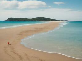 playa hermosa cerca arriba imagen ai generado foto