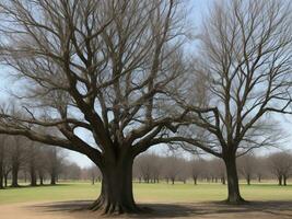 tree beautiful close up image ai generated photo