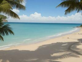 playa hermosa cerca arriba imagen ai generado foto