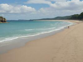 playa hermosa cerca arriba imagen ai generado foto